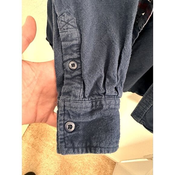 On The Byas Southwestern Button Down Shirt Cotton Blue/Red Long Sleeve Large - Picture 6 of 7